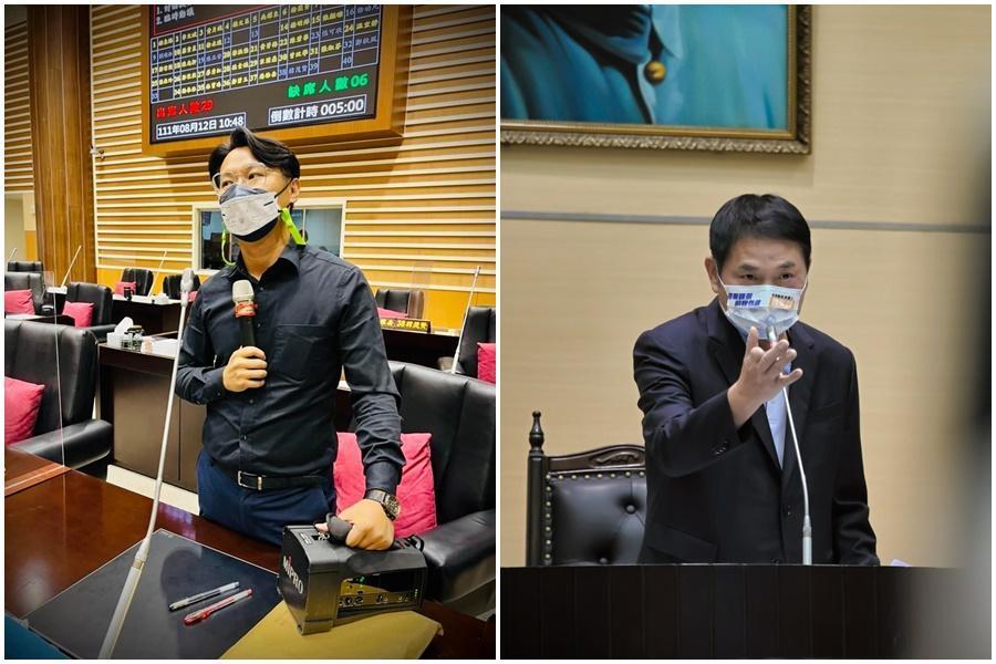 苗栗縣議員陳光軒認為遭議會限制發言權，表達嚴正抗議。但議長鍾東錦表示，身為議長還是有責任提醒議員同事「議事廳裡講的是秩序，而不是個人英雄主義。」（翻攝陳光軒臉書、苗栗縣議會提供）