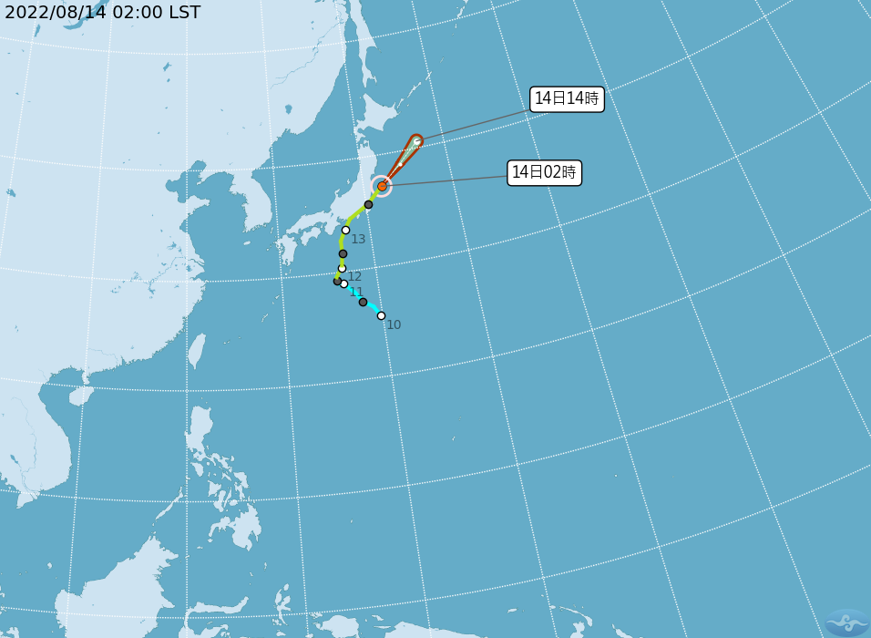 中央氣象局說明輕颱動向。(中央氣象局提供)