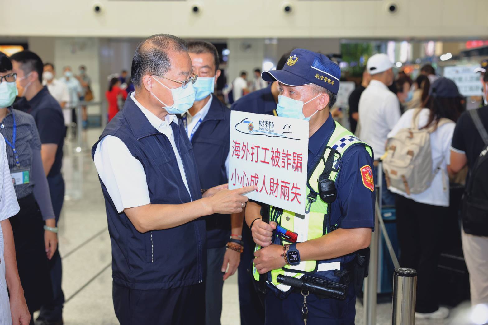 警政署長黃明昭感謝航警辛苦。（警政署提供）