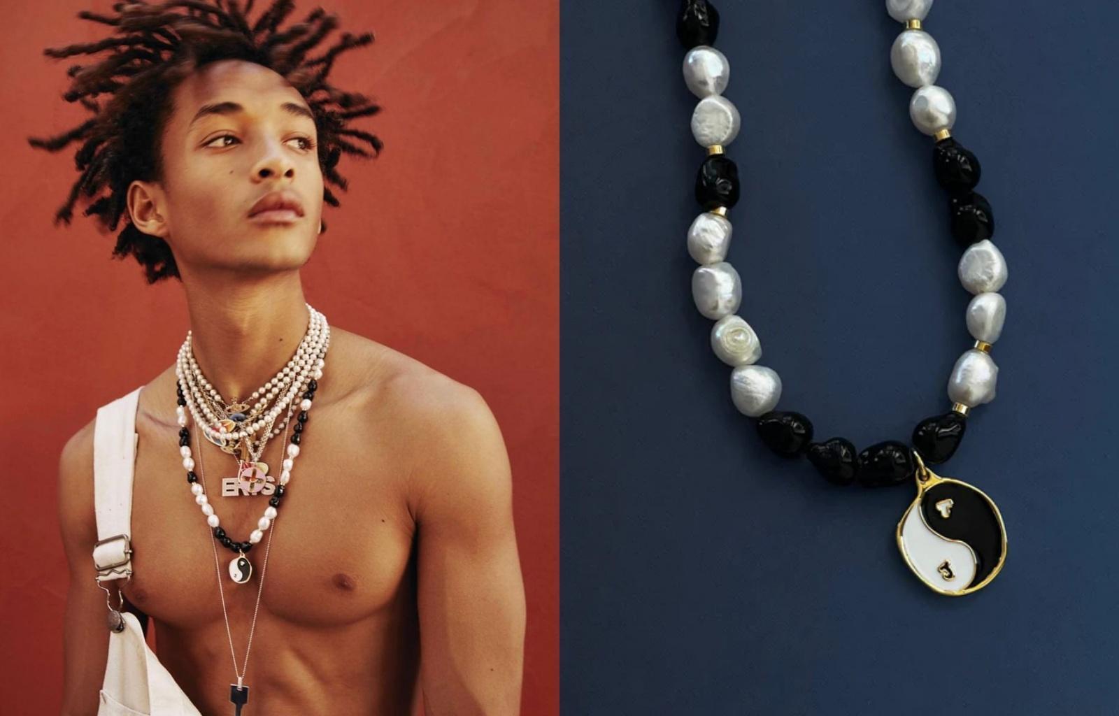 威爾史密斯兒子Jaden Smith配戴Ying Yang項鍊。NT$4,980。（ARTIFACTS提供）