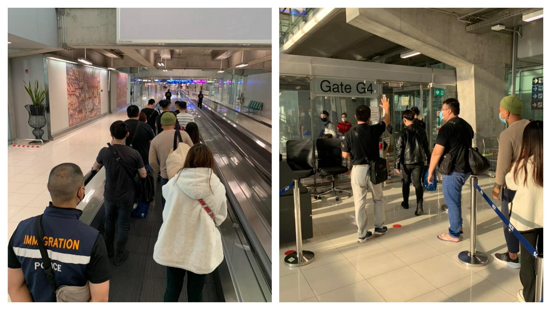 台泰聯手攔截並送返9人返台,不過如今懷疑可能有人口販運集團共犯混入其中。(翻攝自駐泰代表處臉書)