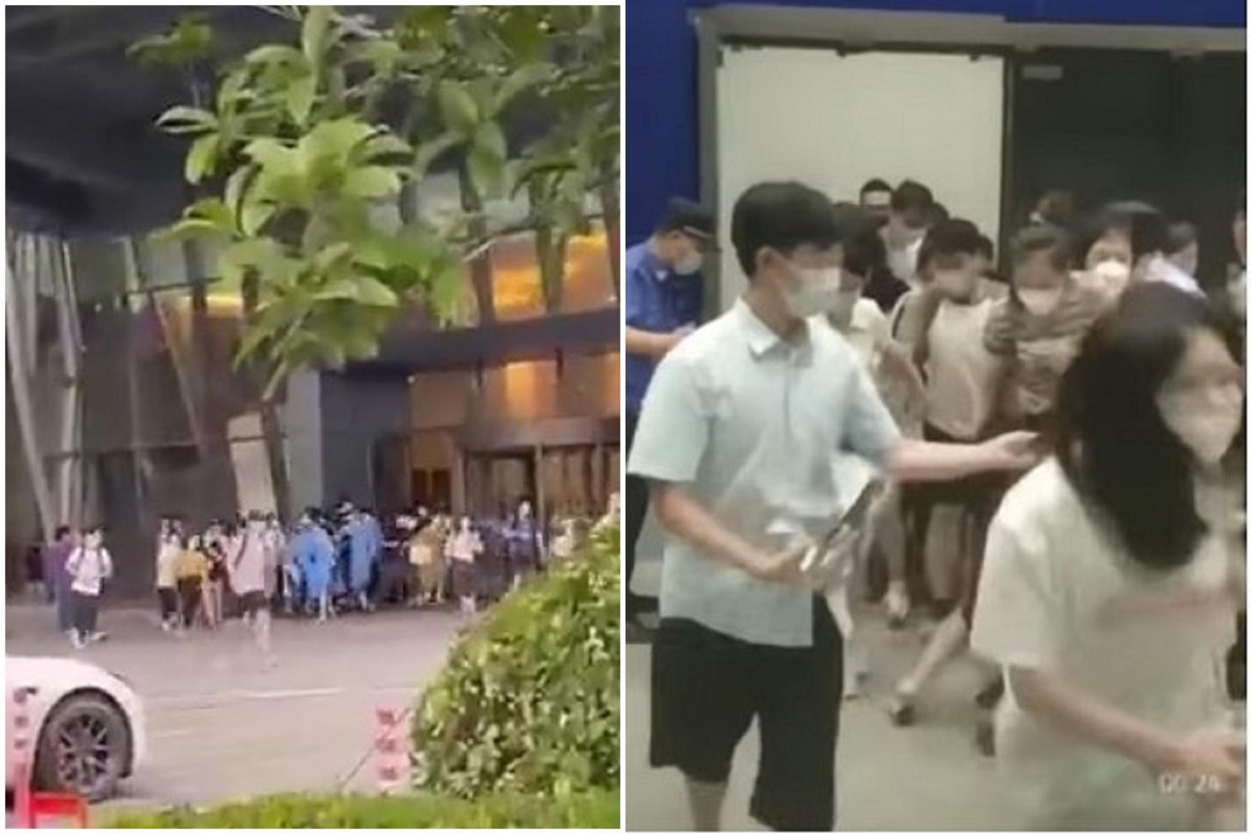上海IKEA突被封控,「喪屍大逃竄」影片曝光。(翻自推特)