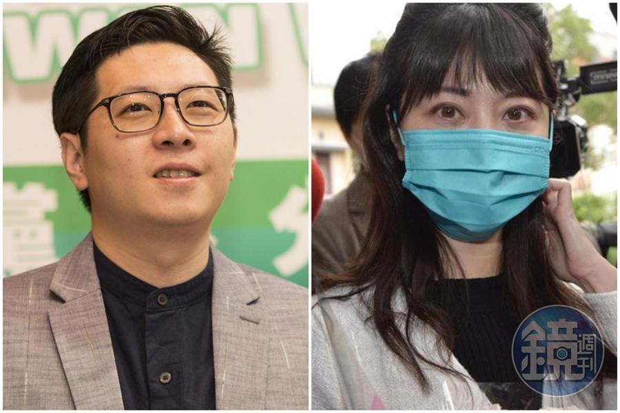 王浩宇(左)原本要向中評會對高嘉瑜(右)提出檢舉,如今道歉了表示「她背後有大人物在挺」。(本刊資料照)