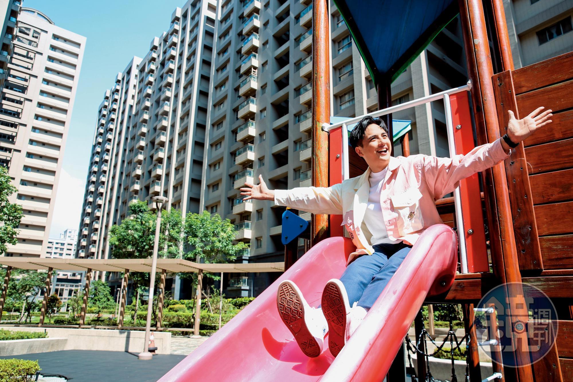 2013年抽到林口A7合宜住宅後，曾子余更省吃儉用拚百萬工程款。