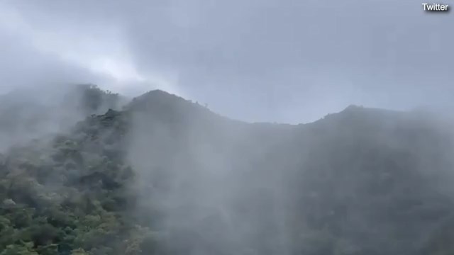 佛羅雷斯拍美景，意外錄下墜機瞬間。（翻自《每日郵報》）