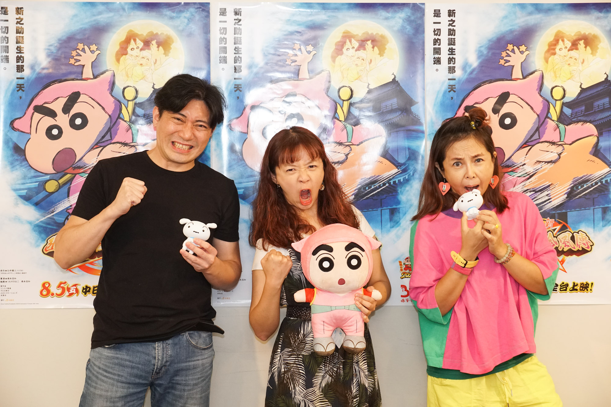 于正昇（左起）、曾允凡及林凱羚希望未來能參與到更多台灣原創動畫配音。