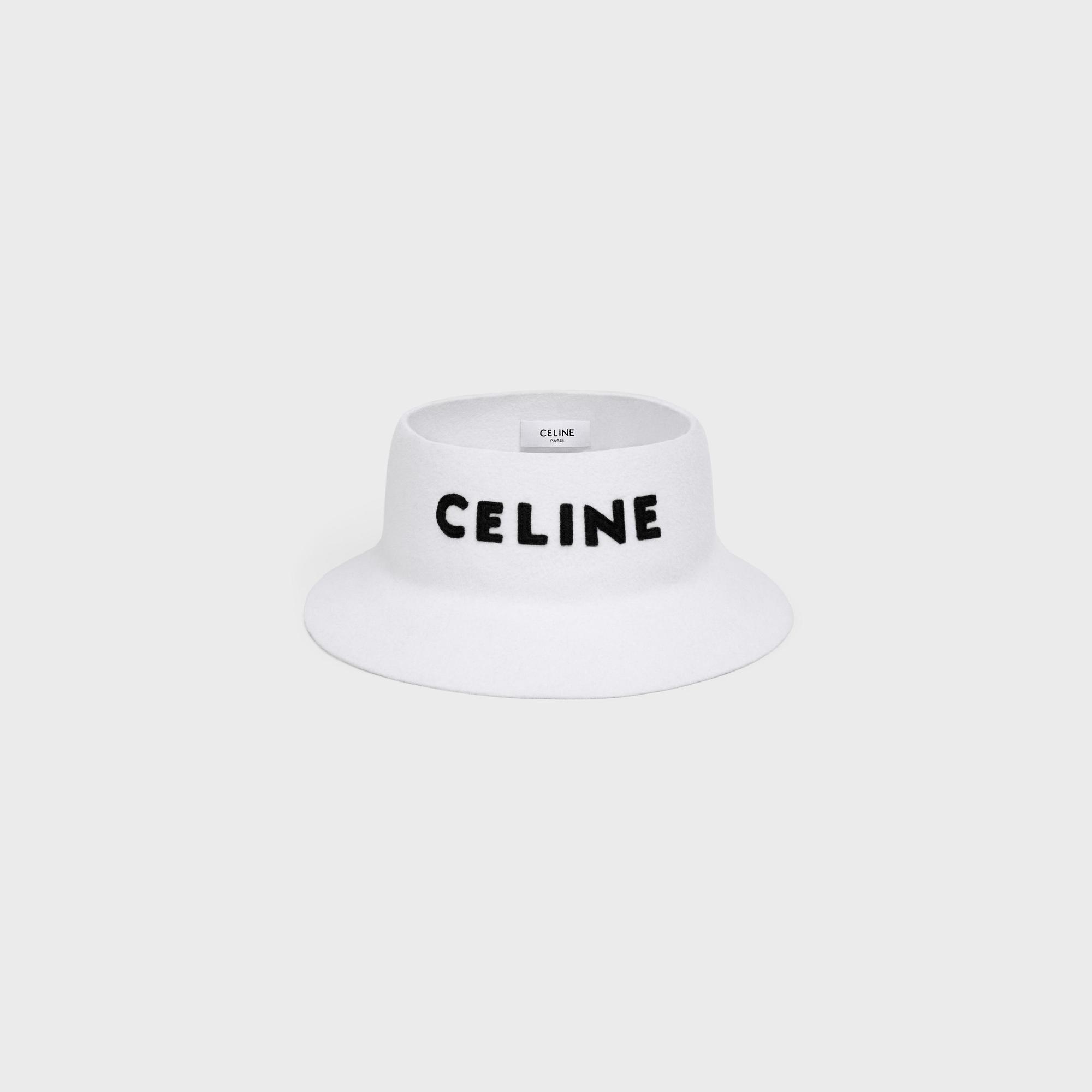  LOGO氈絨鐘形帽，NT$22,000，CELINE。（CELINE提供）