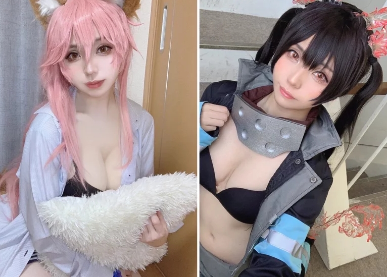 隨即該正妹也被網友神到,正妹「エミタス®︎」相當熱衷於Cosplay。(翻攝自Twitter@emitasu334)
