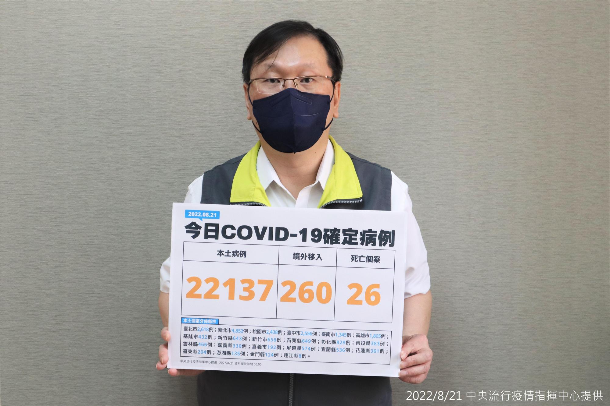 指揮中心說明今日疫情。（指揮中心提供）