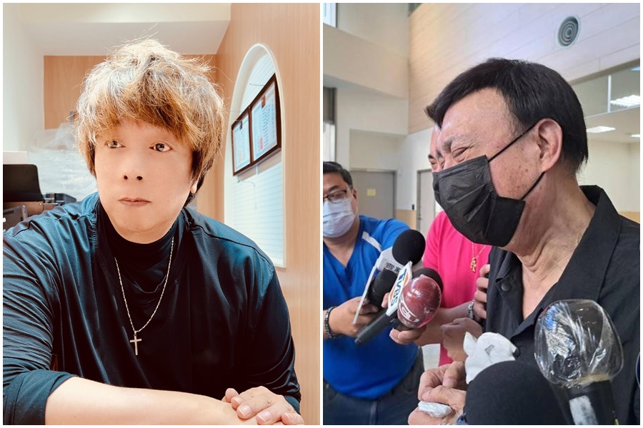 對於余天（右）愛女余苑綺病逝，曹西平（右）感到不捨，喊話余天要撐住。（左圖翻攝自曹西平的粉絲愛團，右圖讀者提供）