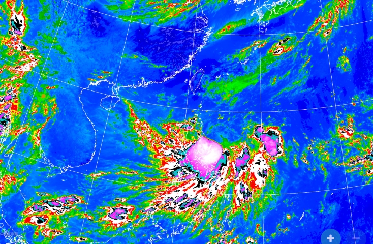 今年第9號颱風「馬鞍」生成，氣象局不排除發布海上警報。（翻攝自氣象局官網）