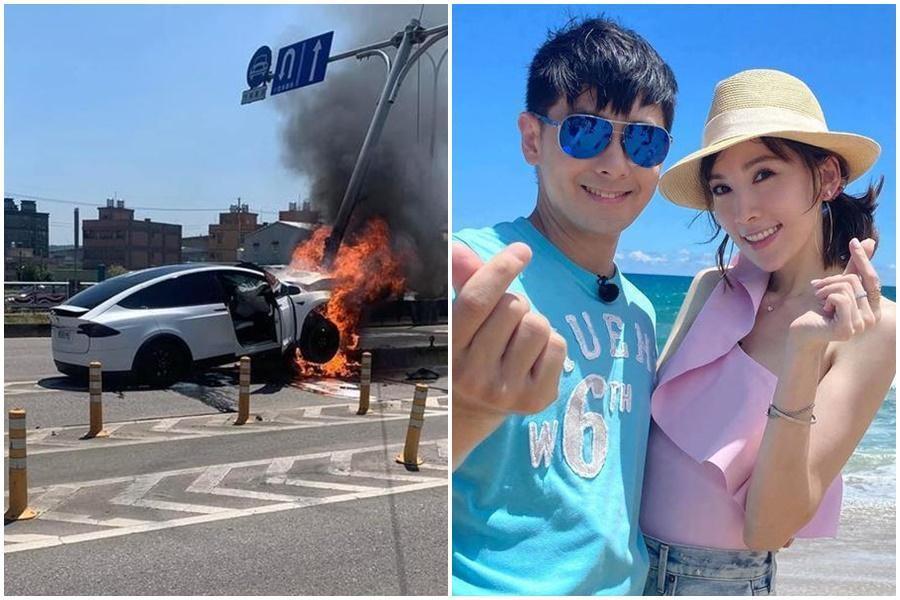 林志穎(右圖左)上月底發生火燒車意外,住院治療至今1個月,有港媒爆料術後情況惡化。(左圖翻攝自記者爆料網,右圖翻攝自林志穎微博)