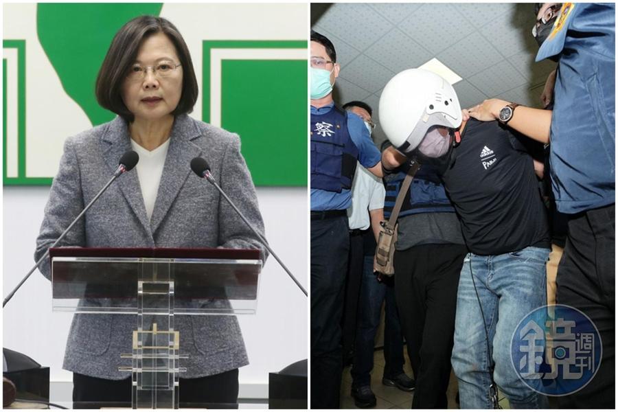 對於林嫌落網,總統蔡英文(左)發文感謝中央及地方警力。(左圖為本刊資料照)