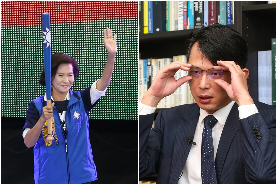 宜蘭縣長林姿妙（左圖）因違反《貪污治罪條例》起訴，黃國昌（右圖）要她出面向縣民說明清楚，而不是躲在空泛的一句「政治迫害」背後。（本刊資料照）