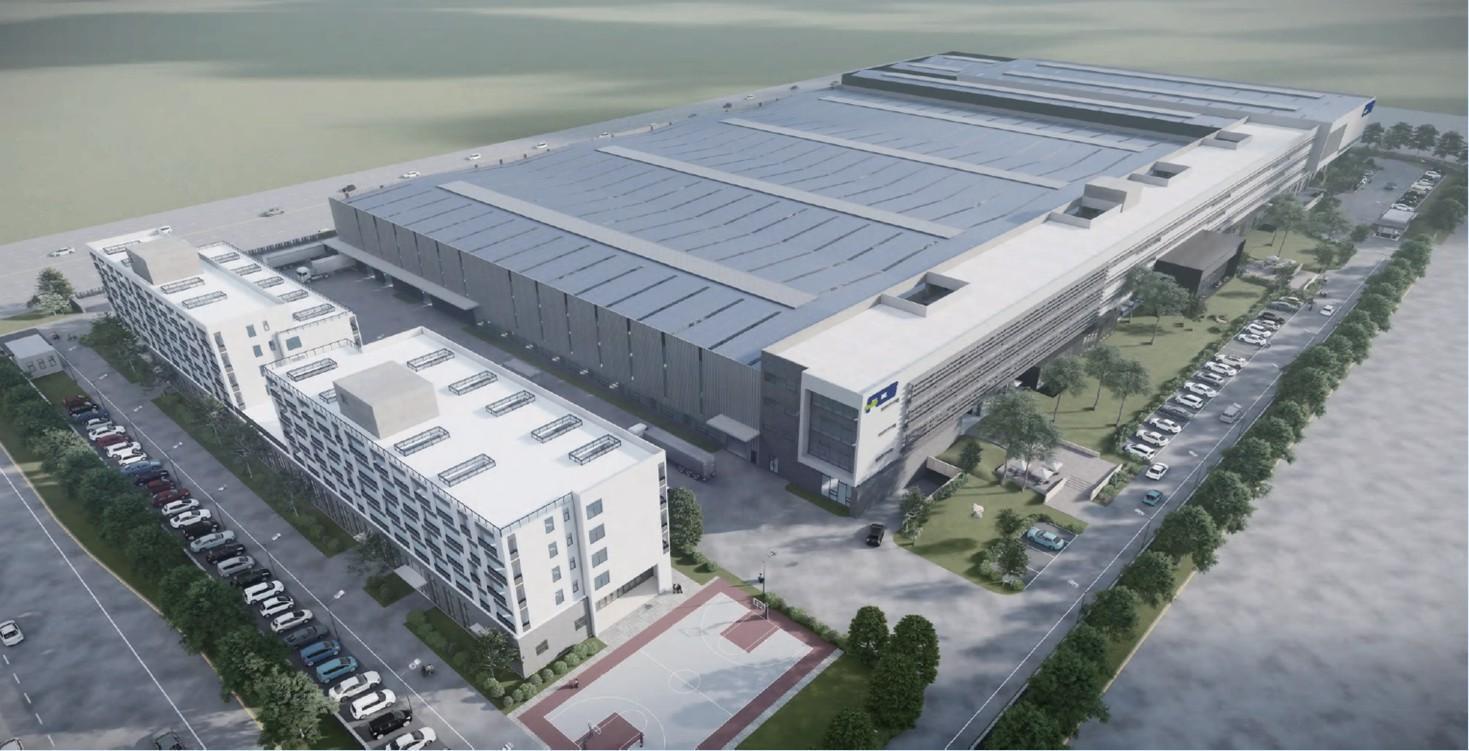 富強鑫中國杭州灣新廠,預計於2022年底前完工,規劃2023年第一季起逐步加入量產。(富強鑫提供)