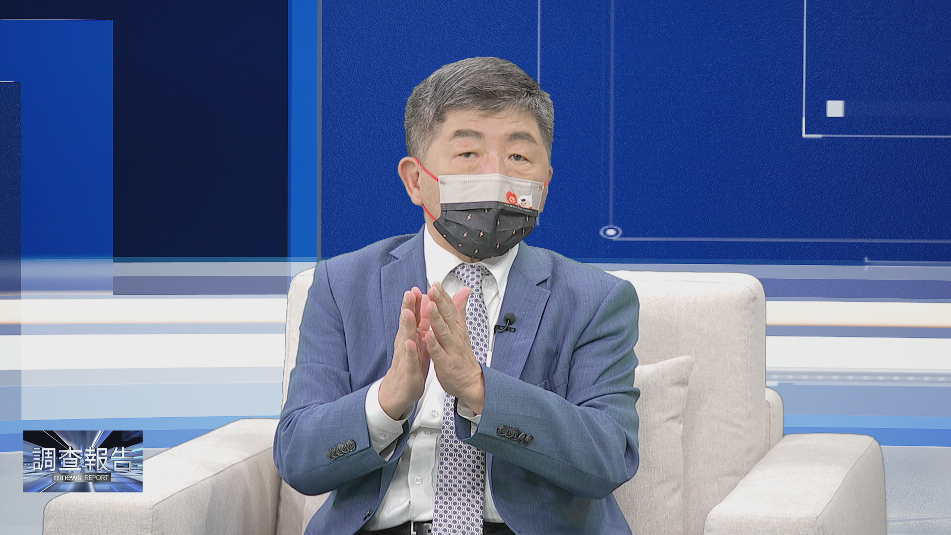 陳時中今天接受《鏡新聞》專訪，他坦言在「三腳督」局面中，沒有絕對多數的贏，選舉到最後棄誰保誰的可能性都會有。（鏡新聞提供）