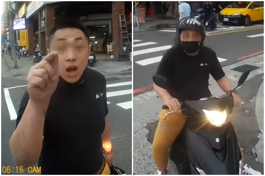 逆向男子見笑轉生氣，沒想到害自己被起訴。（翻攝自爆廢公社）