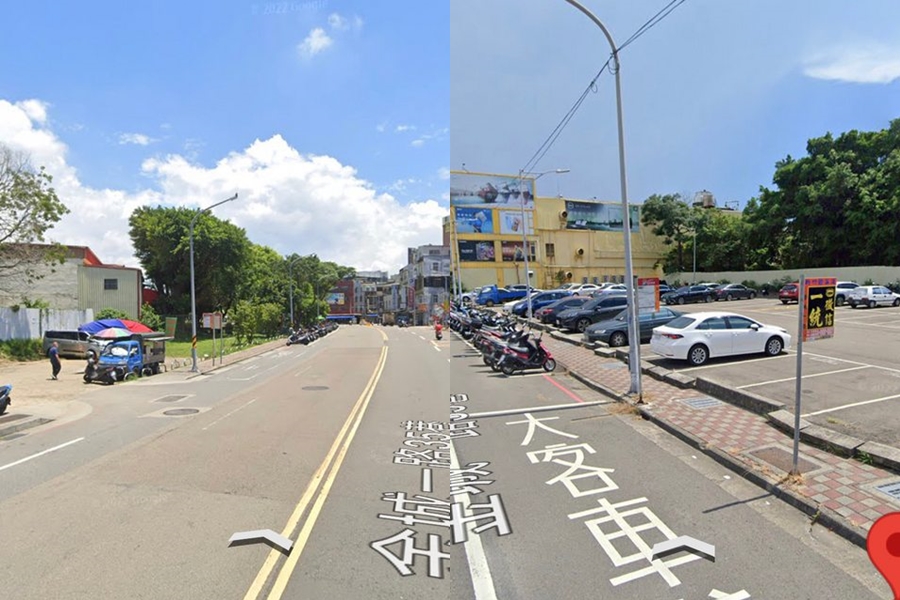 有網友發現，警察埋伏地點相當空曠，大讚員警很會躲。（翻攝自PTT）