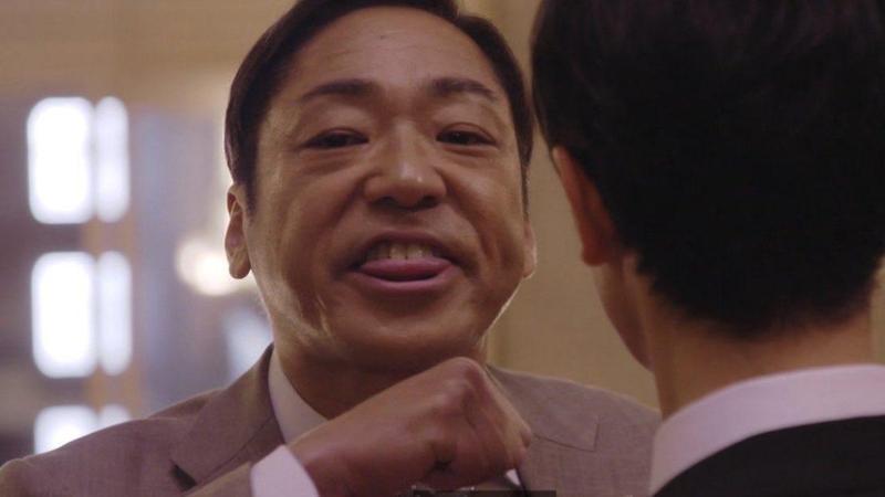 香川照之在《半澤直樹》續篇中的台詞「你．完．蛋．了DEATH」成為流行語，如今爆出性騷擾，該台詞顯得相當諷刺。（翻攝自TBS）