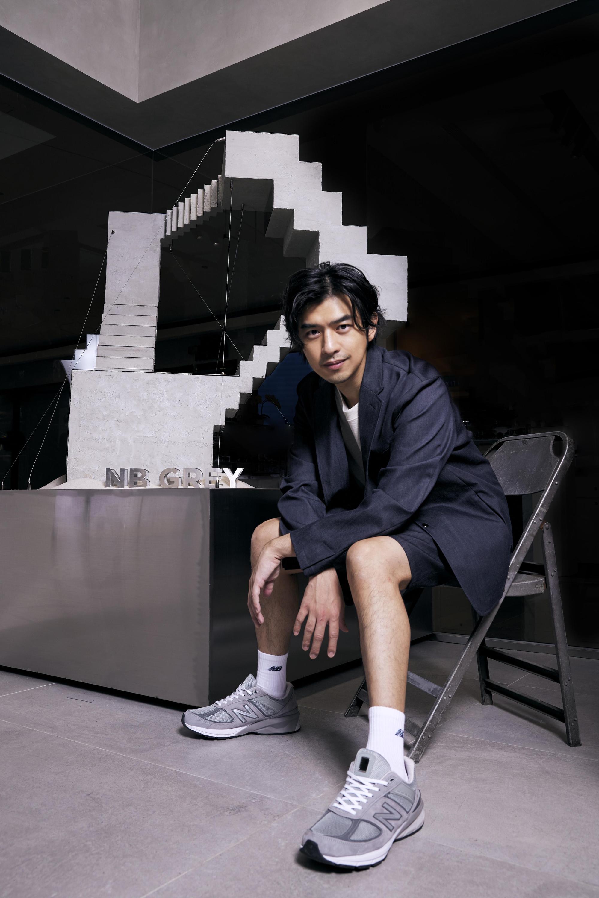 陳柏霖跨界為New Balance 101形象店，創作專屬的階梯藝術裝置。（New Balance提供）