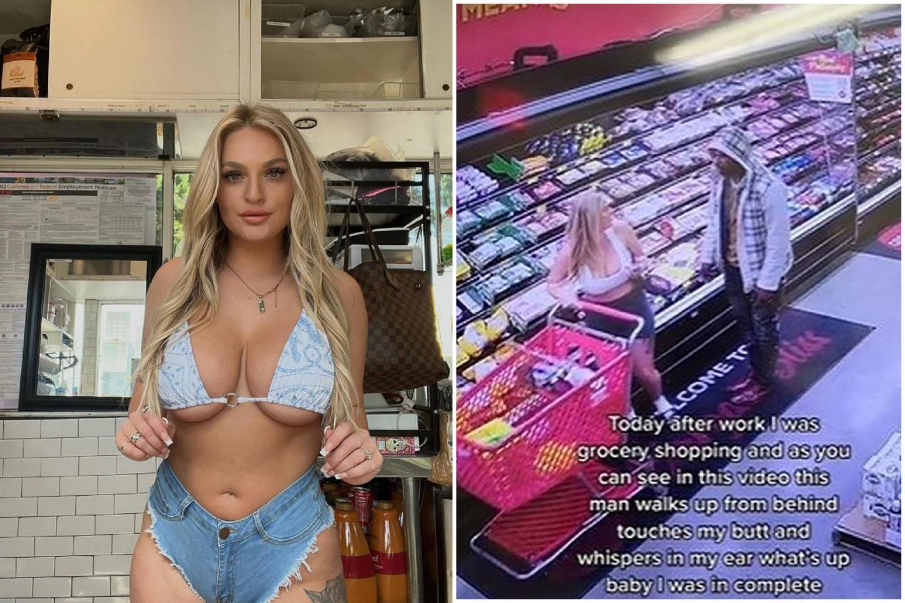 網美爆乳買菜錯了嗎?在超市遭猥褻影片曝光,反被責罵「你太淫蕩」。(翻自《紐約郵報》)
