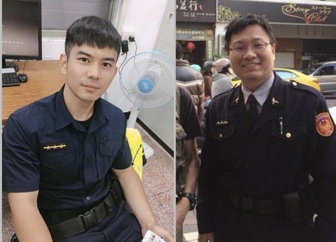 殉職警員曹瑞杰(左)凃明誠(右)。(翻攝自臉書、台南市警局)