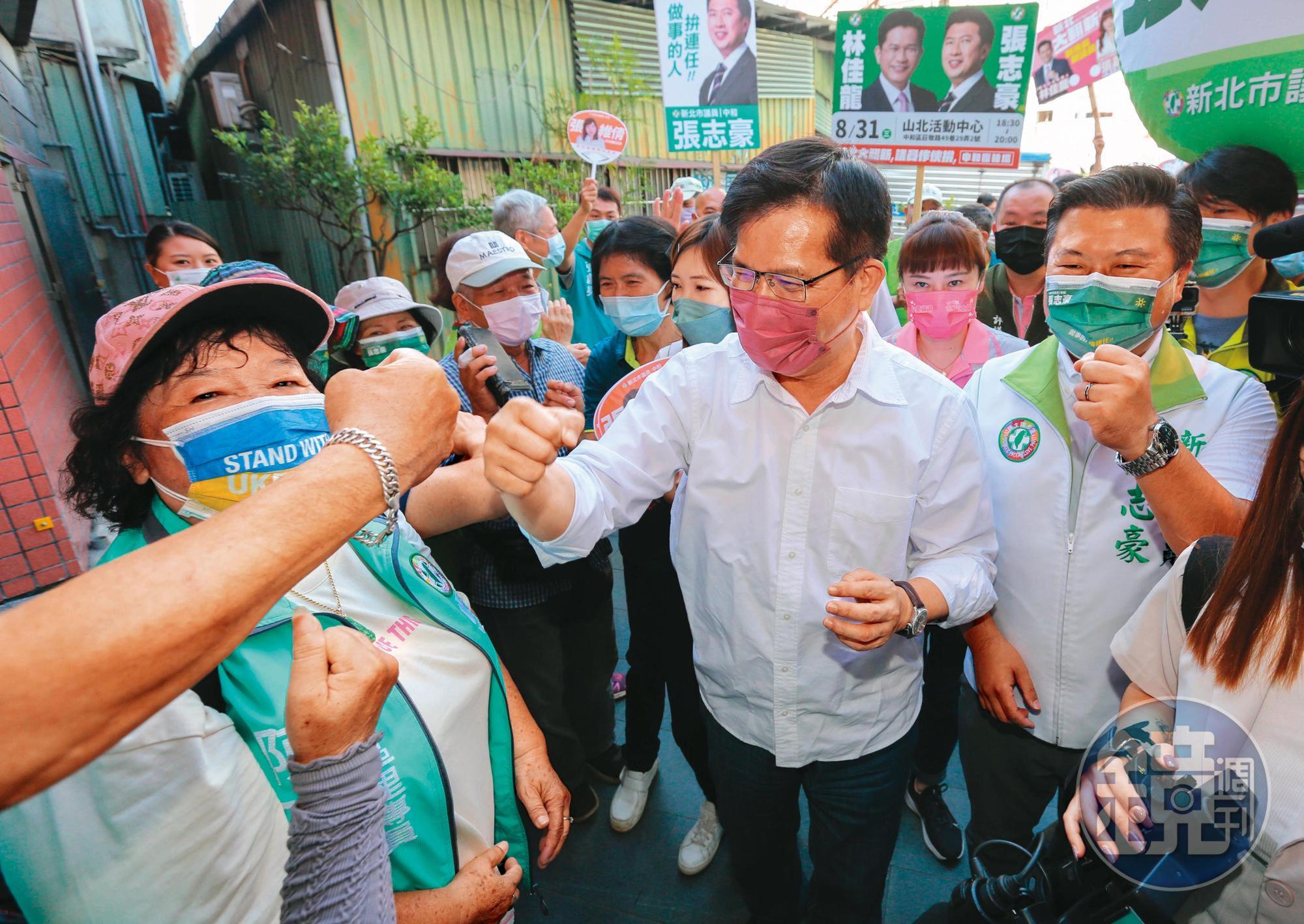 賴清德9月正式啟動全國輔選,首站選定與民進黨新北市長參選人林佳龍(圖)合體造勢。