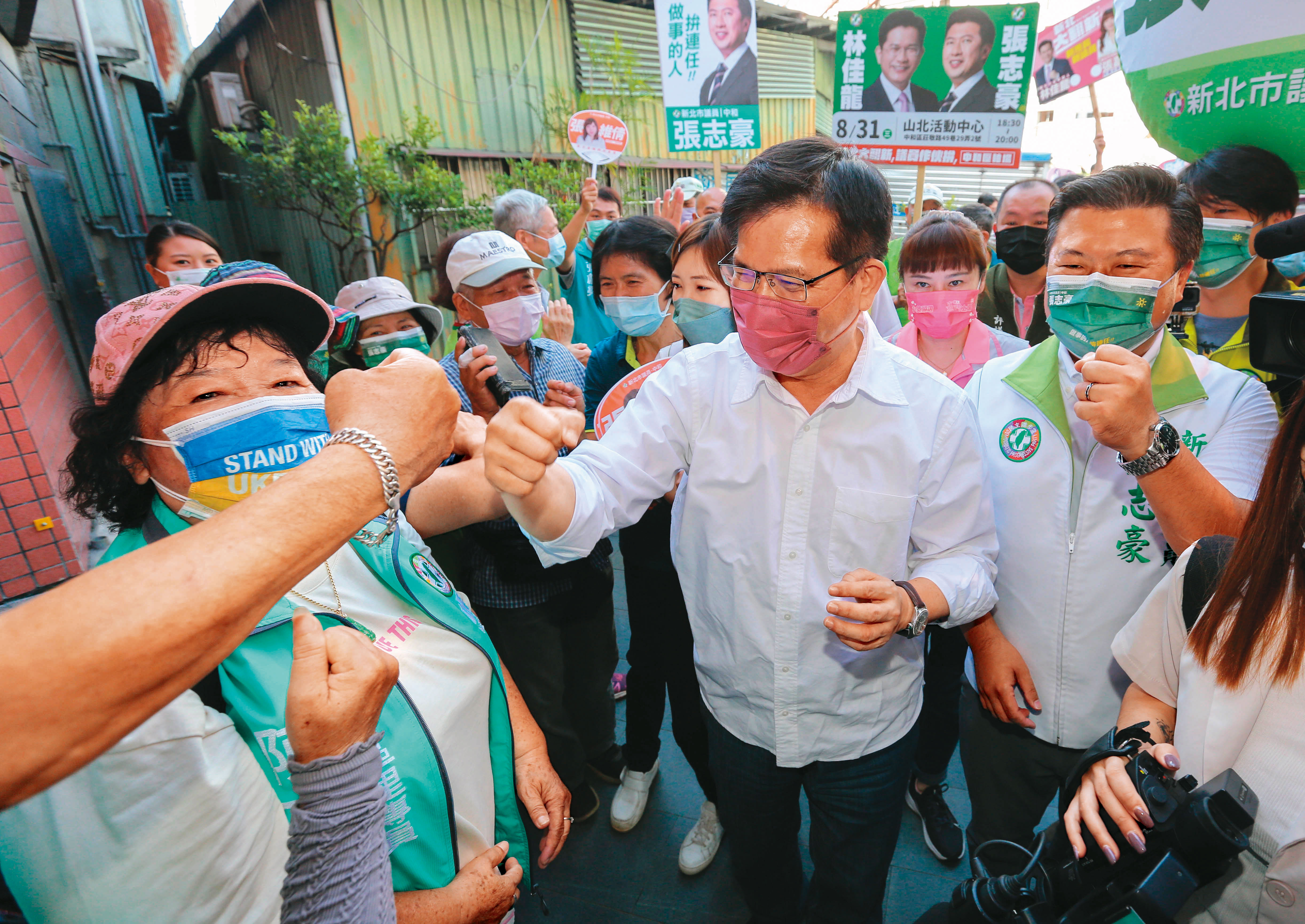 賴清德9月正式啟動全國輔選，首站選定與民進黨新北市長參選人林佳龍（圖）合體造勢。