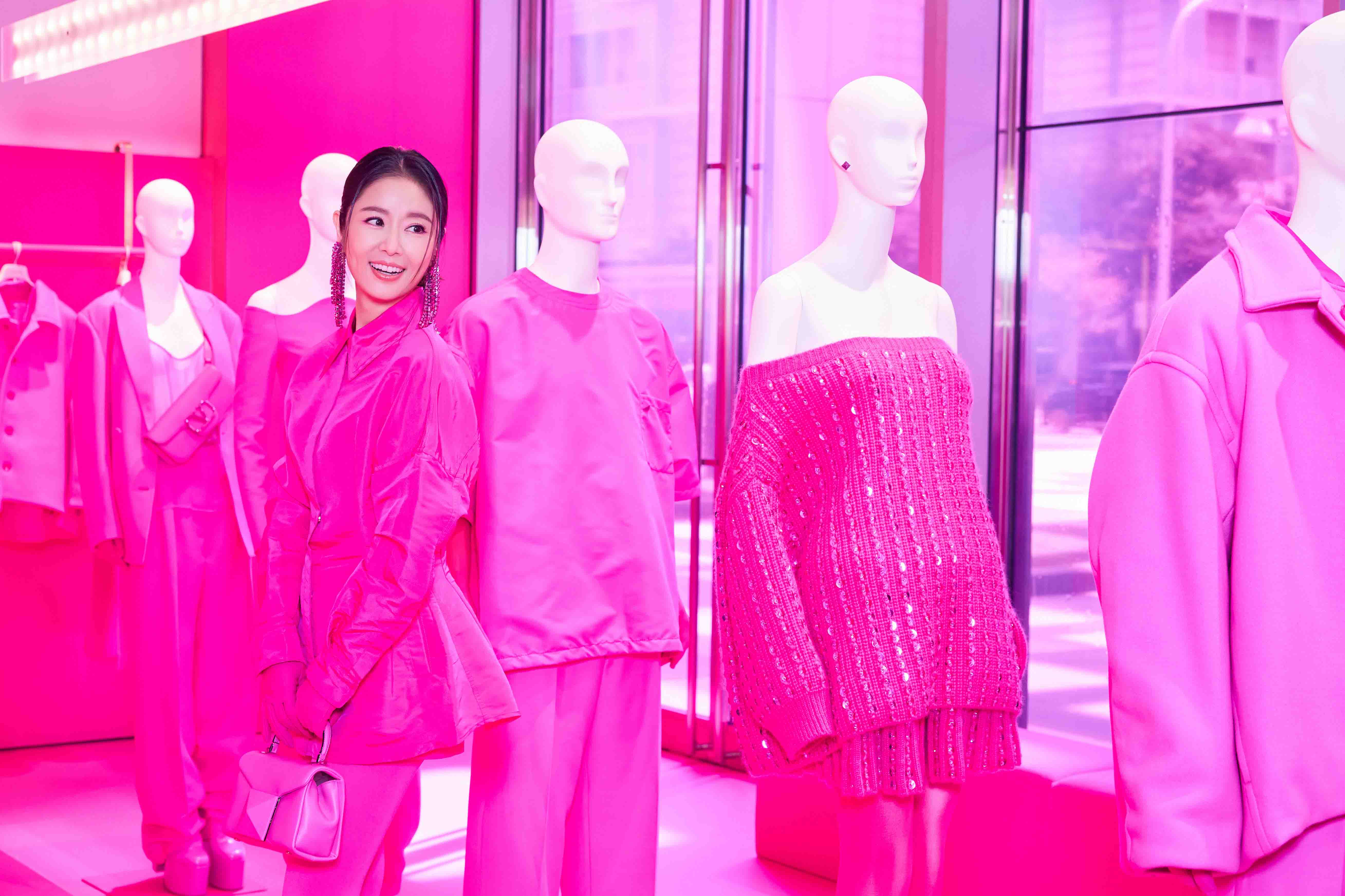 林心如出席VALENTINO 2022 秋冬PINK PP系列發佈記者會。（VALENTINO提供）