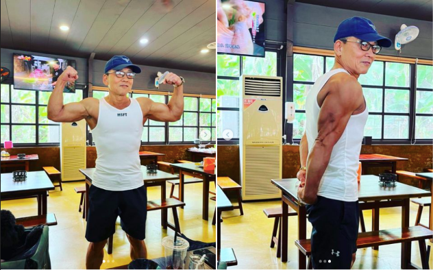 科技業工程師退休後健身變猛男。（翻攝Dcard）