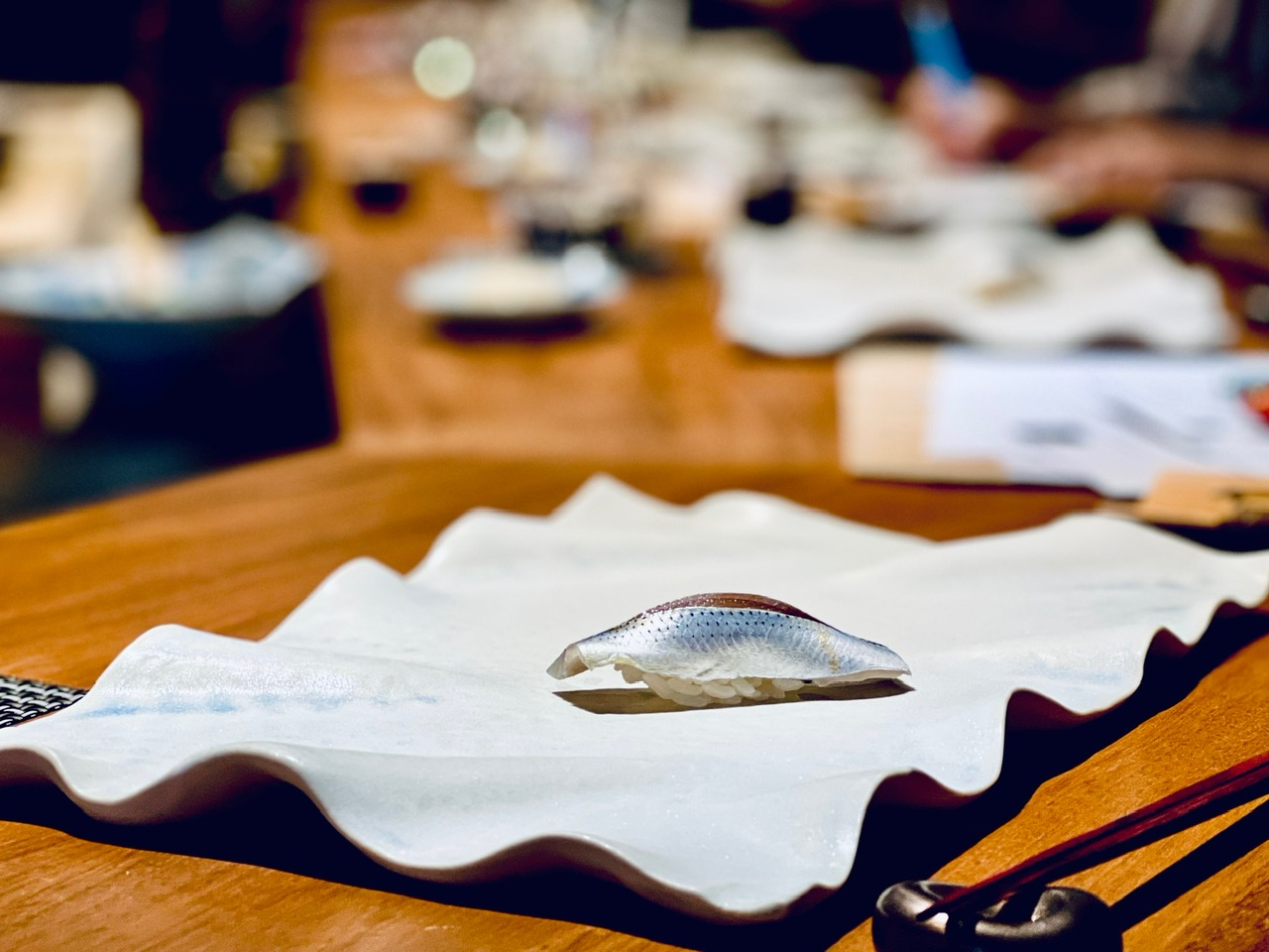 江戶前壽司定番小鰶魚。