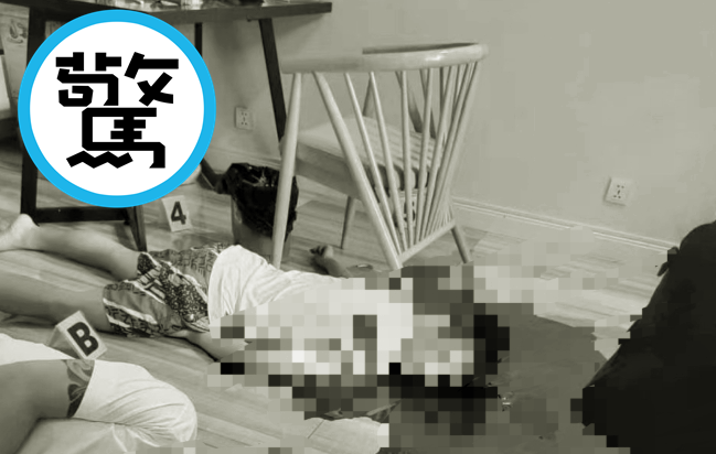 死者桌子底下擺有一箱「台灣味」。（翻攝環球博訊）