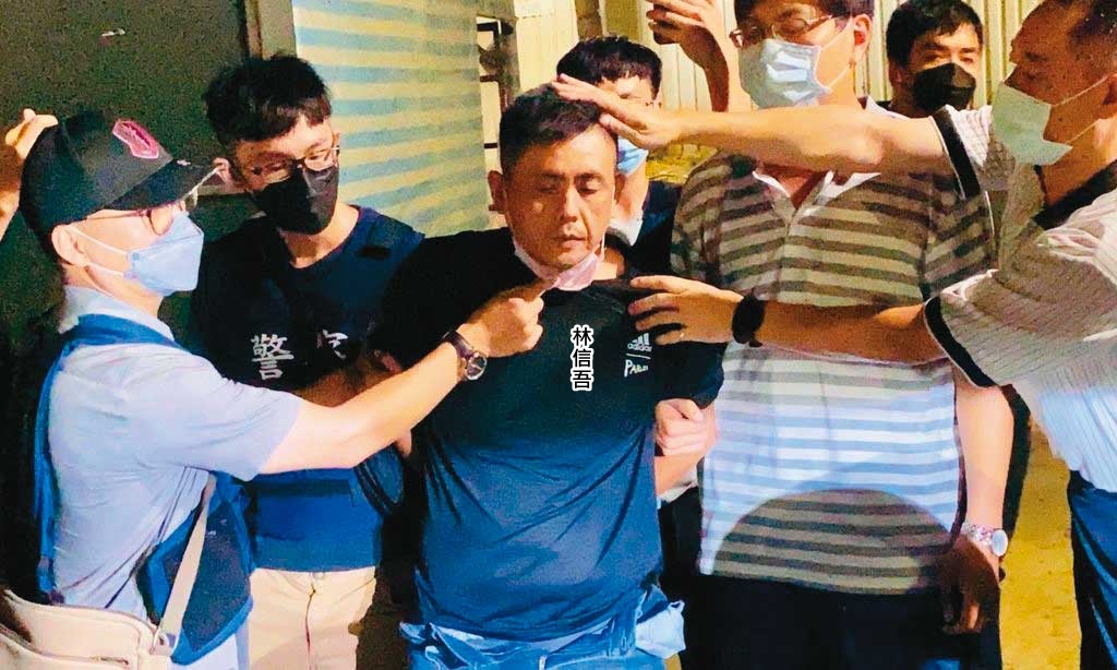 林信吾上月22日涉嫌殺害2名台南警察，今台南地檢署偵查終結。（民眾提供）