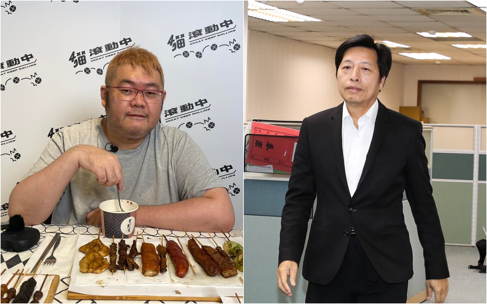 網紅四叉貓（左）指出，鄭寶清（右）的臉書有網軍在洗流量，今更爆出案外案。（翻攝四叉貓臉書／本刊資料照）