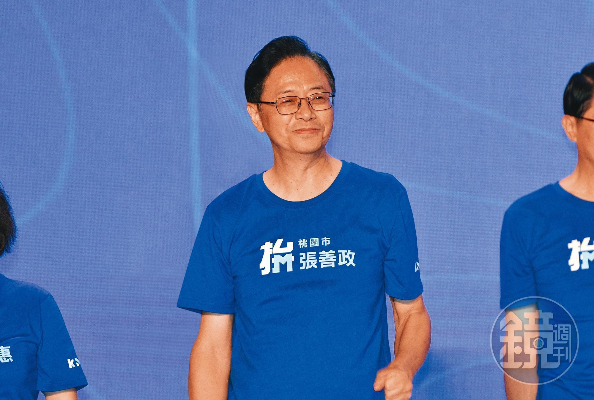 張善政28日出席國民黨全代會,期許「強棒出擊」替藍營贏回桃園,卻遭爆抄襲爭議。