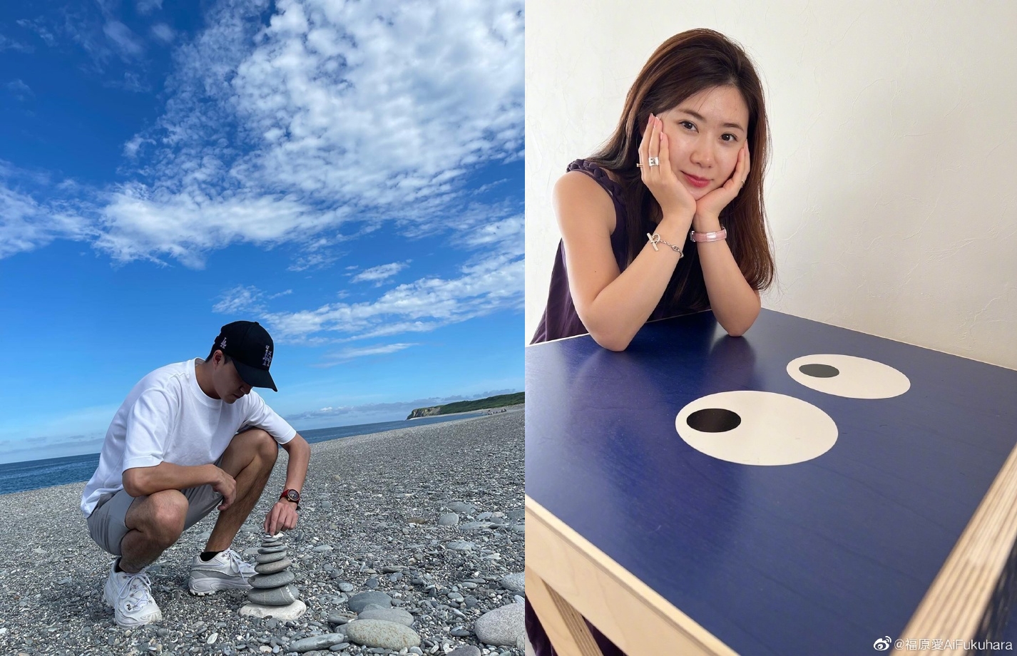 江宏傑與福原愛的衝突日益升高，而且多半是跟之間的家人有關。（翻攝江宏傑IG、福原愛微博）