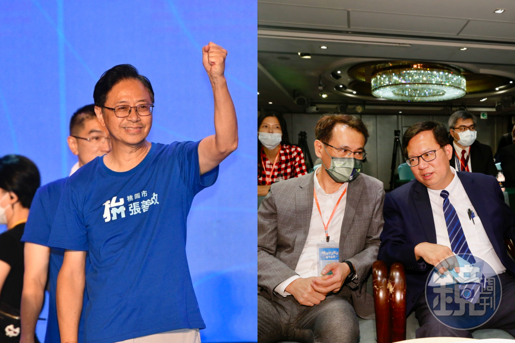 對於張善政(左圖)任宏碁副總經理期間向農委會申請經費的研究計畫涉嫌抄襲,鄭運鵬(右圖左、右圖右)都呼應說明清楚。(本刊資料照)