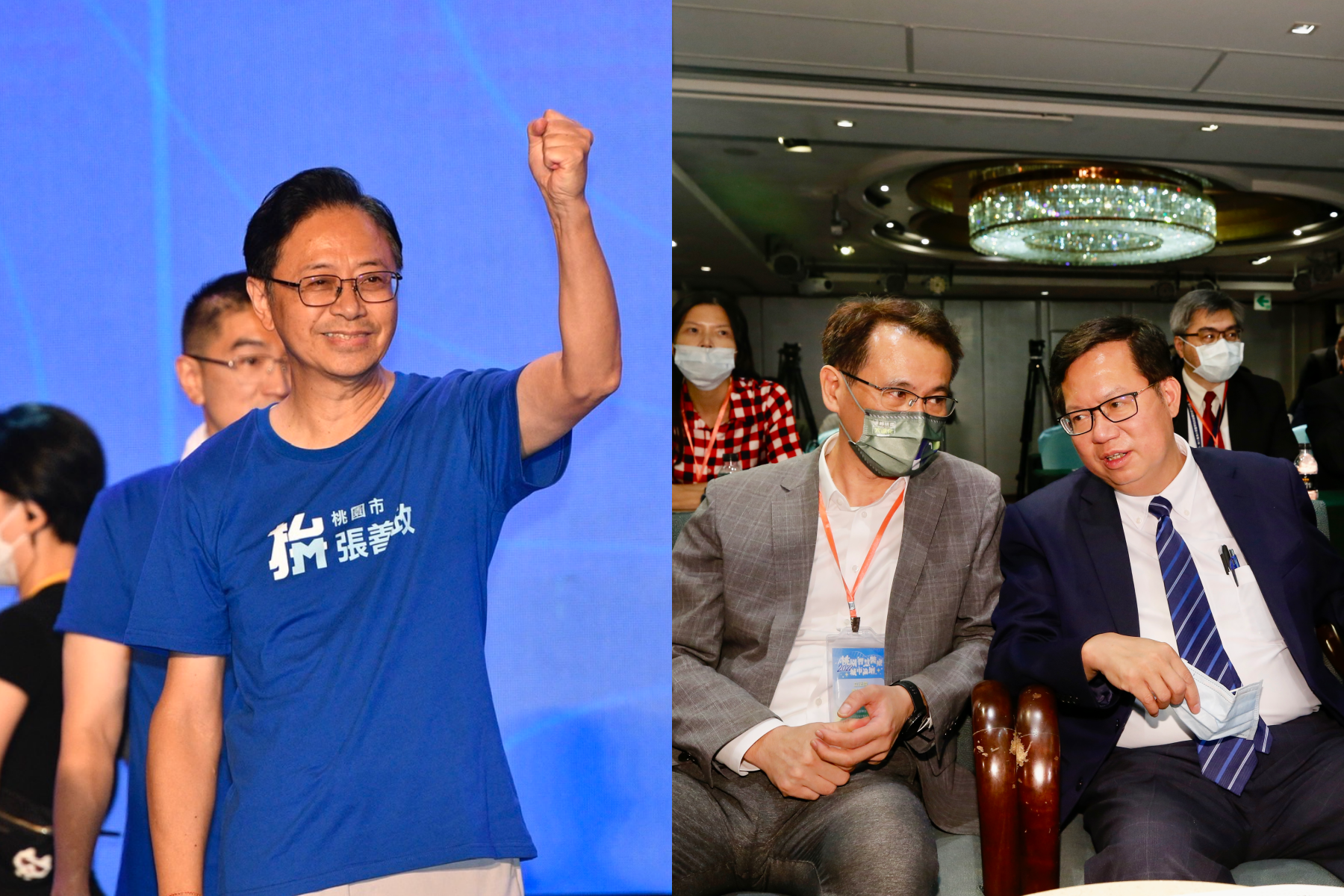 對於張善政（左圖）任宏碁副總經理期間向農委會申請經費的研究計畫涉嫌抄襲，鄭運鵬（右圖左、右圖右）都呼應說明清楚。（本刊資料照）