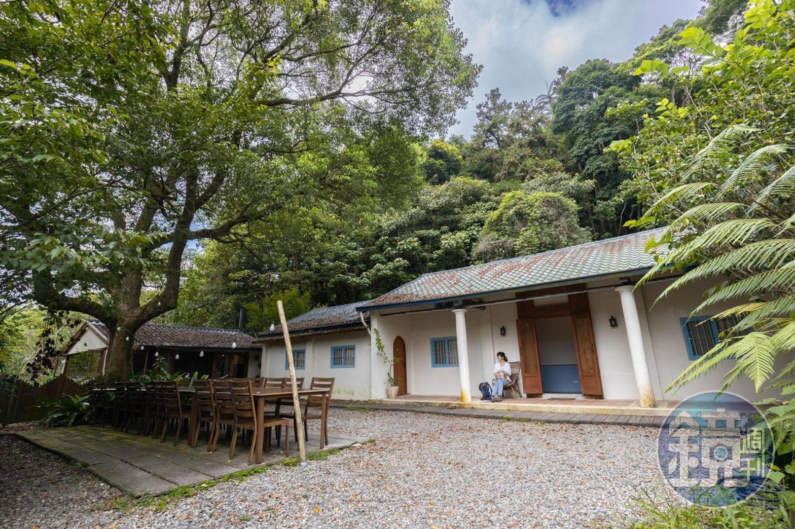 「香草House」會館的外觀，是早期三合院的復古懷舊樣貌。