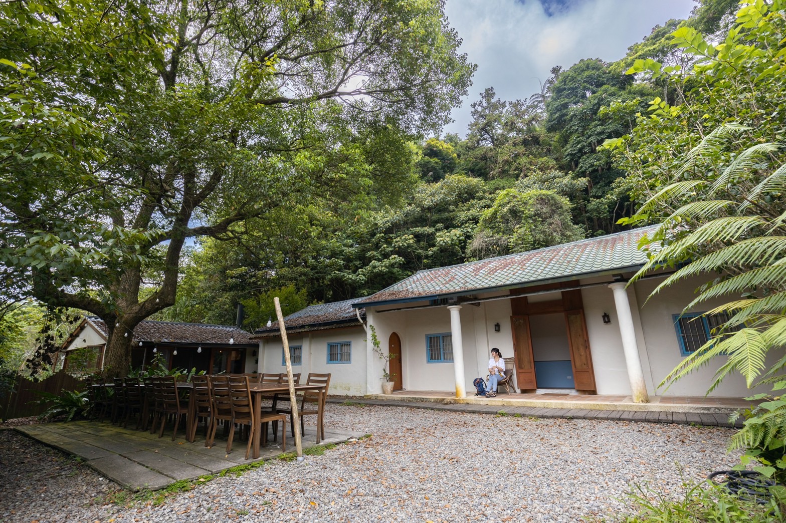 「香草House」會館的外觀,是早期三合院的復古懷舊樣貌。