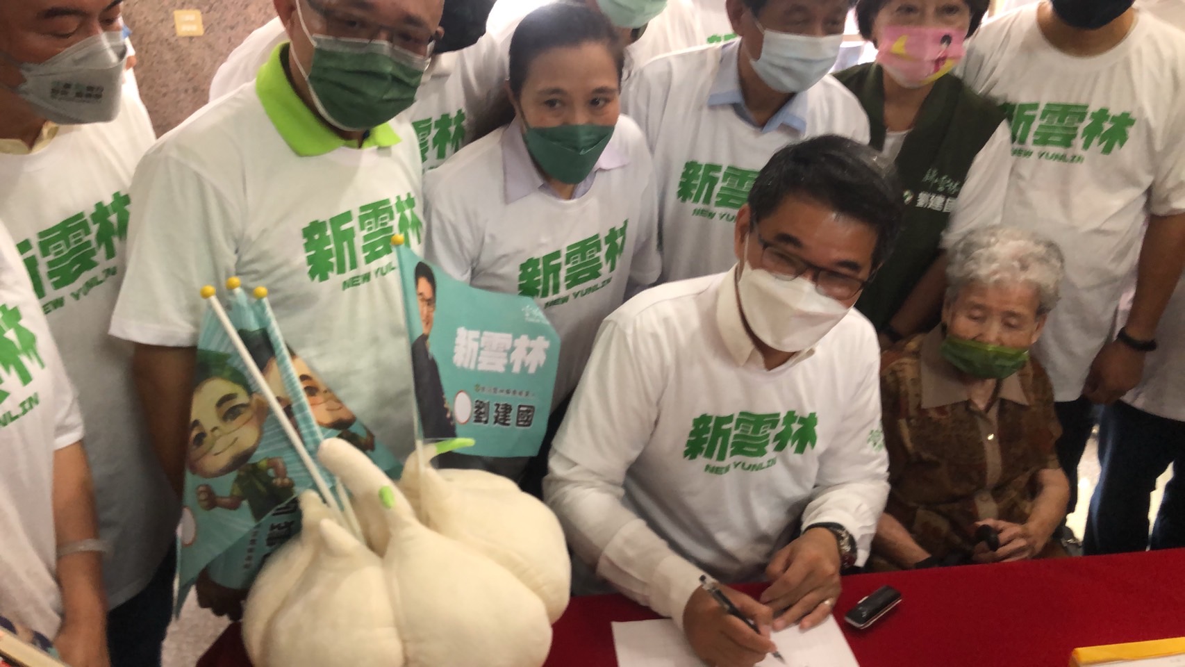 劉建國今天登記參選雲林縣長。（讀者提供）