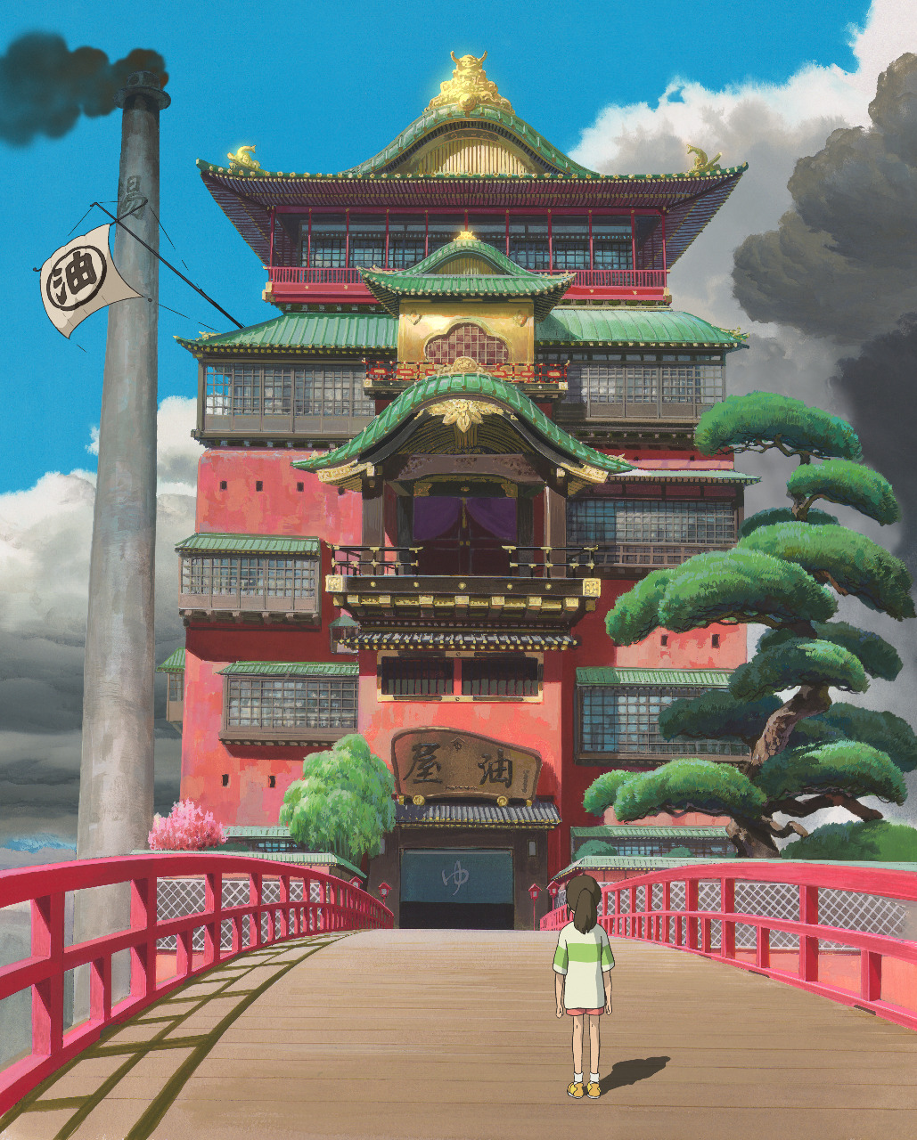《神隱少女》中千尋因故進入由湯婆婆掌管的油屋工作，油屋也成為電影的代表場景。（甲上娛樂提供）