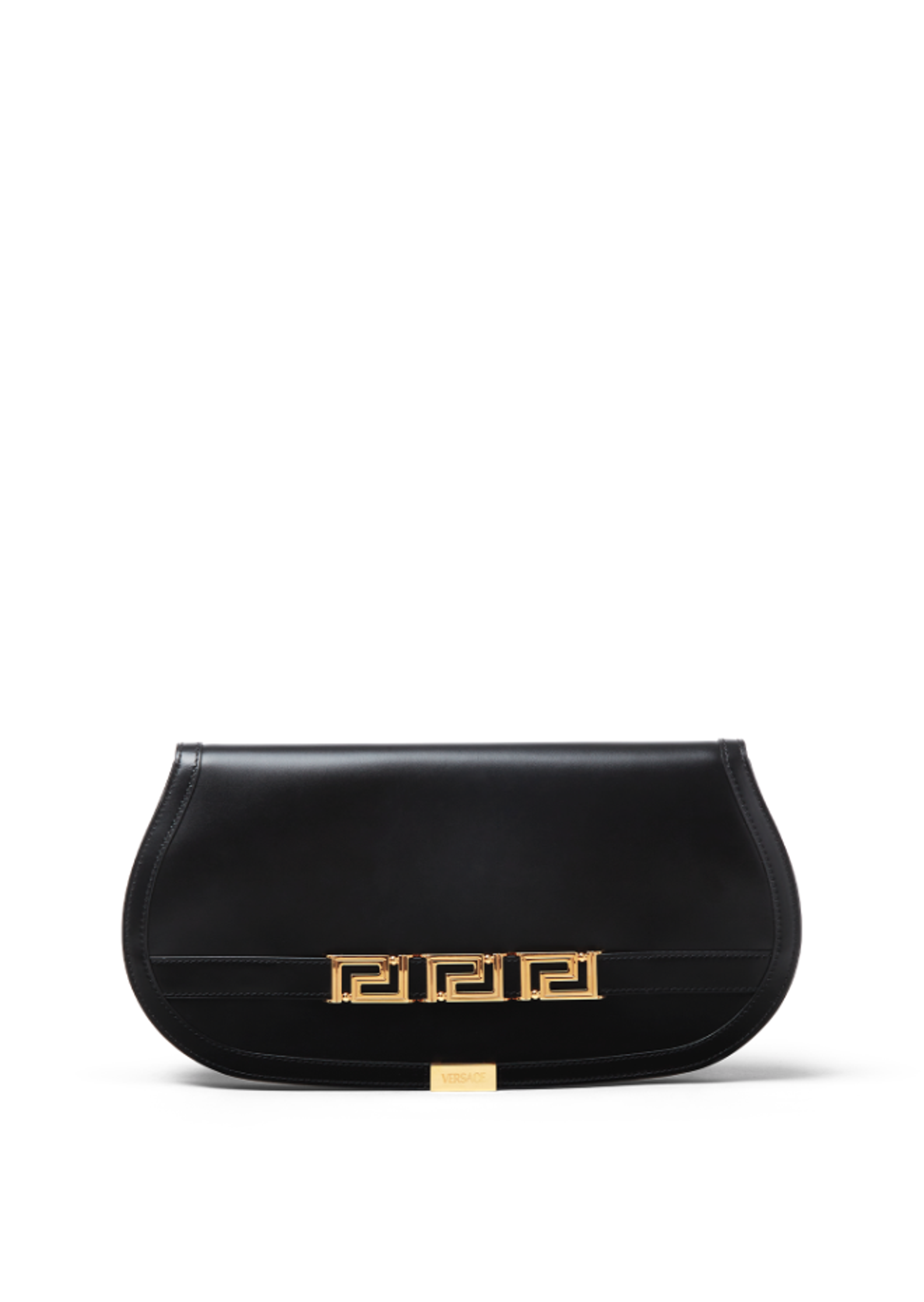 黑色Greca Goddess迷宮女神手拿包 NT$62,000 Versace。（Versace提供）