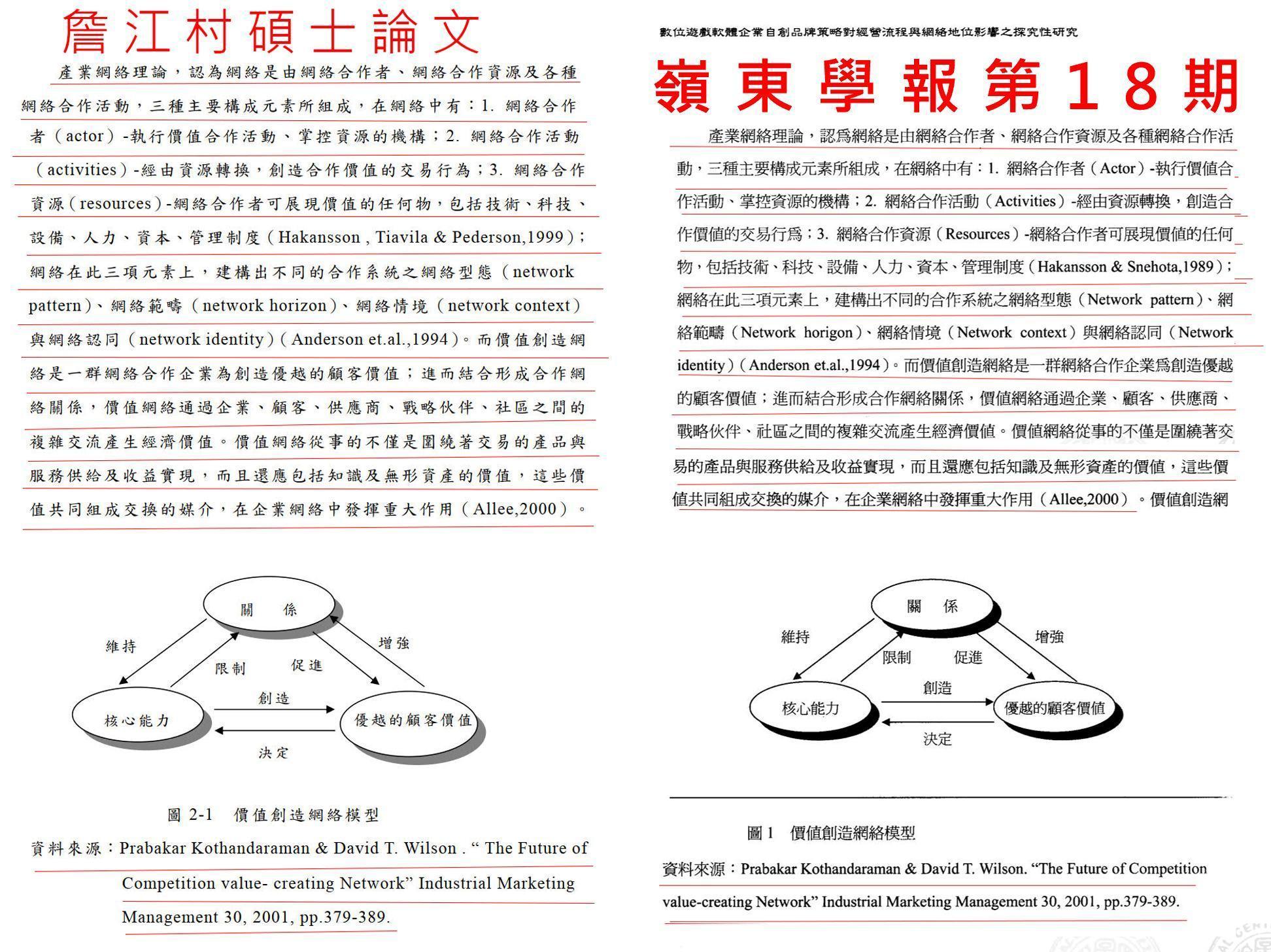 四叉貓抓包詹江村的論文「各種複製貼上和簡轉繁」。(翻攝自劉宇臉書)