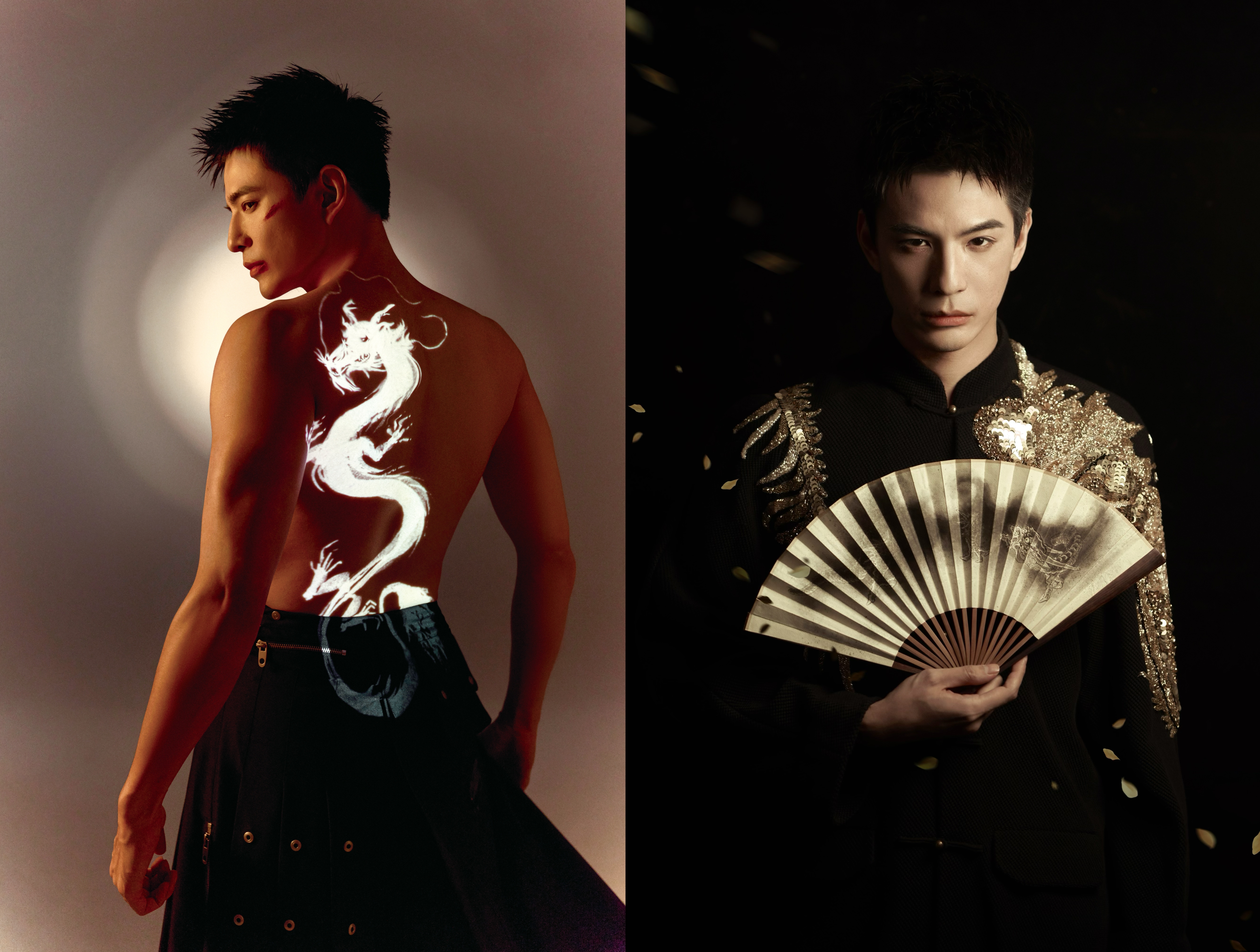 林柏叡演出陸劇《蒼蘭訣》，真實化身是一條大黑龍，憑該劇他收穫不少粉絲。（蒼蘭訣官博）