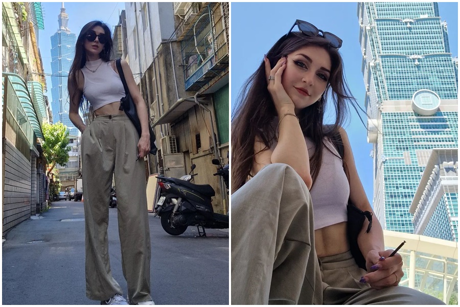 茱麗葉來台後,最不適應天氣炎熱,只要出門就後悔帶了許多時尚服飾來台。(翻攝自茱麗葉IG)