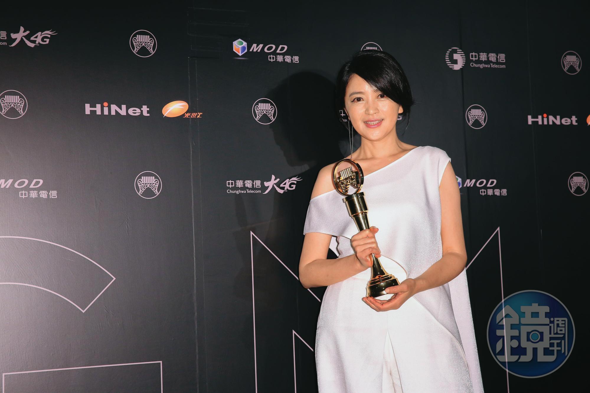 2017年，李欣芸以《心情電影院》獲金曲獎演奏類最佳專輯製作人。（林弘斌攝）