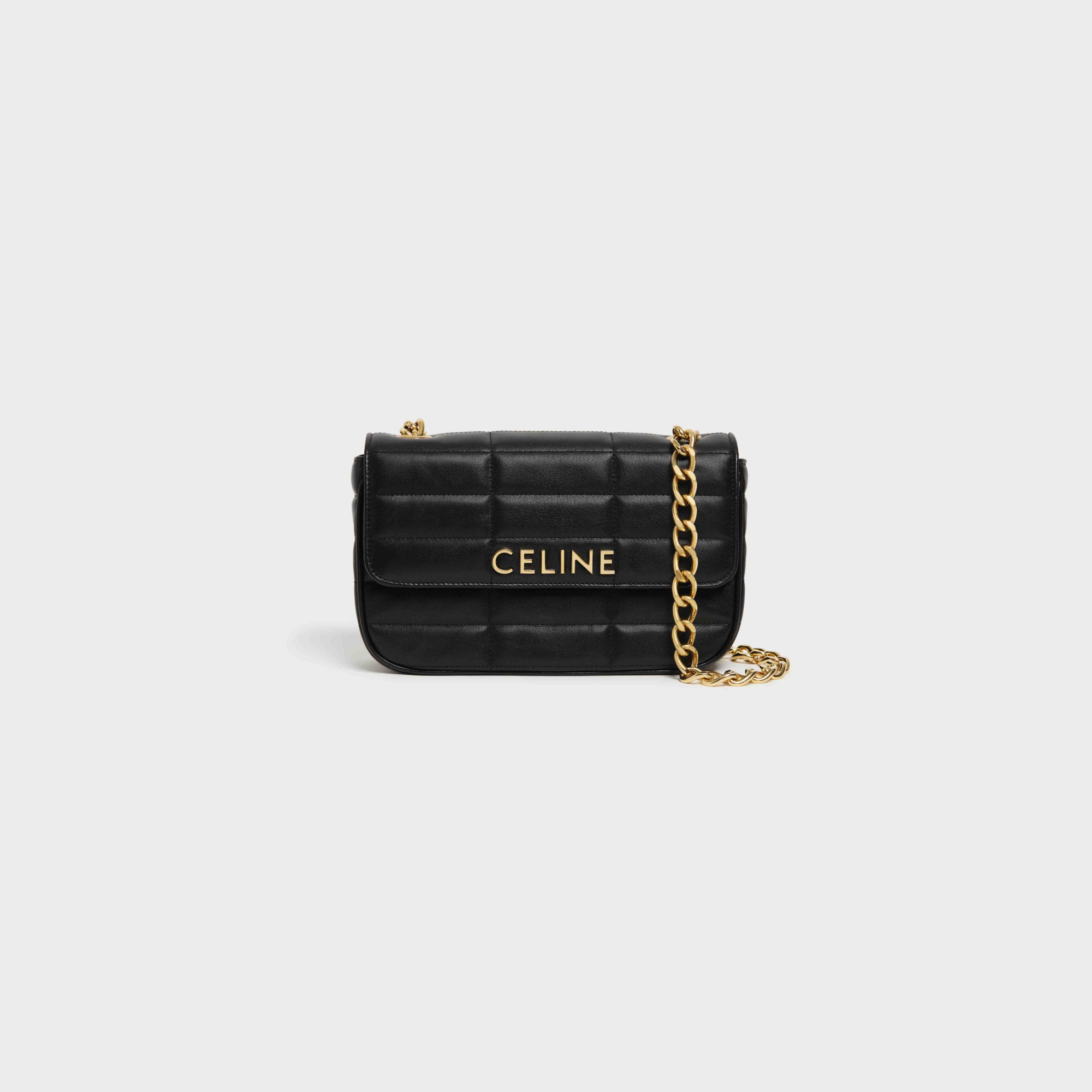 MATELASSÉ MONOCHROME衍縫鍊條肩背包。NT$125,000（CELINE提供）