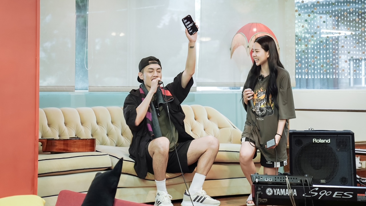 曾蘊帆表示就摸不清配對的高有翔心裡在想甚麼，但對他的大方非常有好感。（三立提供）