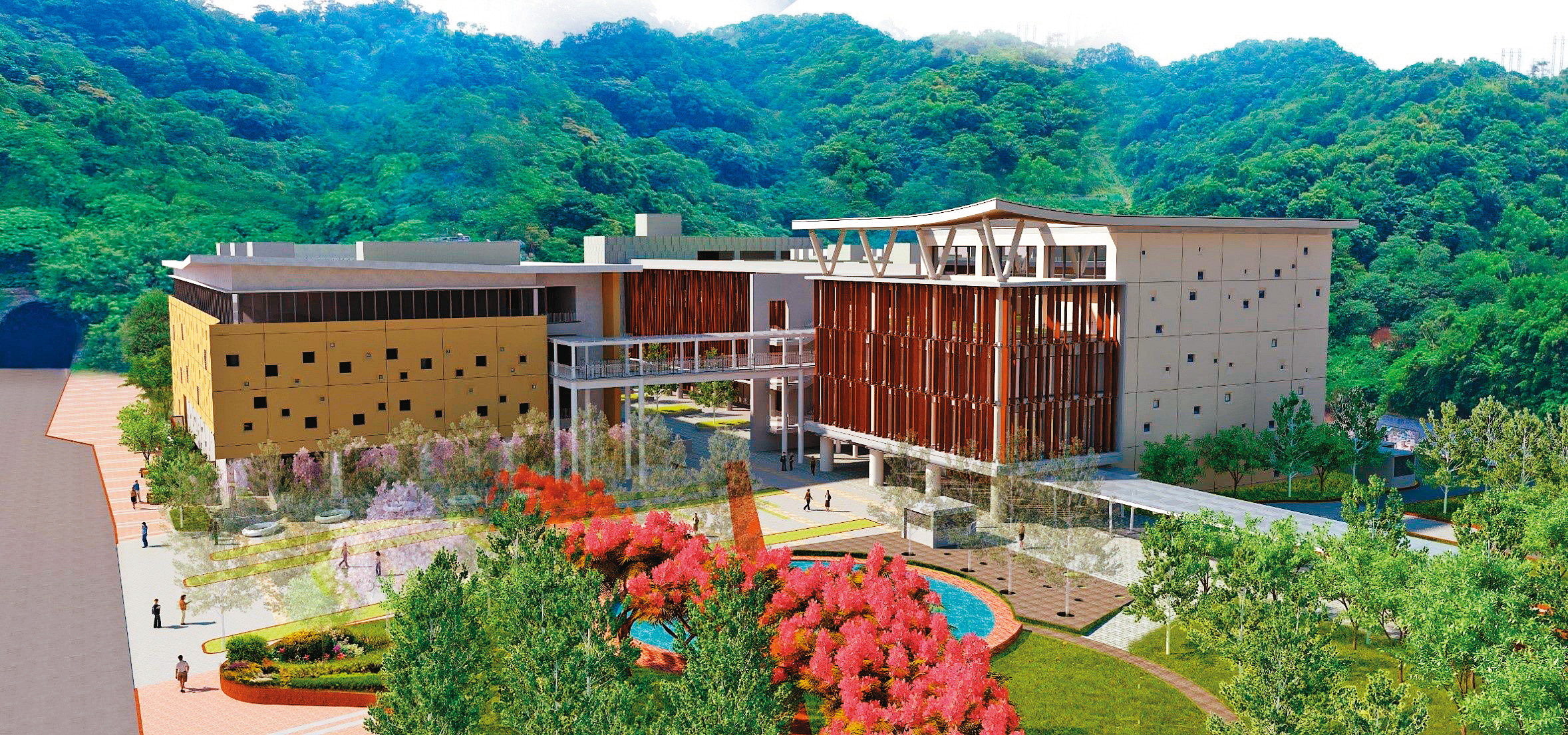 改建中的台北市第二殯儀館，明年中完工後打造成殯葬園區，一殯禮廳等設施將遷入，禮儀業者也擬遷入統一管理。（圖為完工模擬圖，翻攝北市殯葬管理處官網）